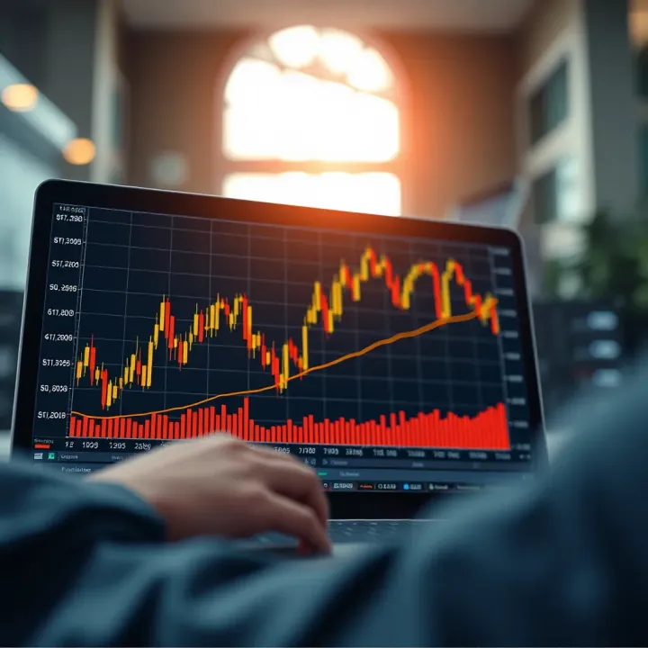 Graph showing automated trading platform performance trends