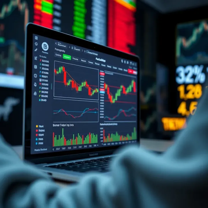 Binary Options Trading Platform Demonstrating Demo Account Features User interface screen of a binary options trading platform displaying demo account features