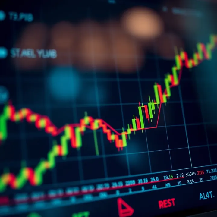 Visual Representation of Call and Put Options in Binary Trading Binary trading chart showing call and put options with upward and downward trends