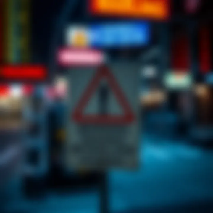 Visual representation of warning signs and regulatory barriers highlighting the prevalence of scams in binary options market