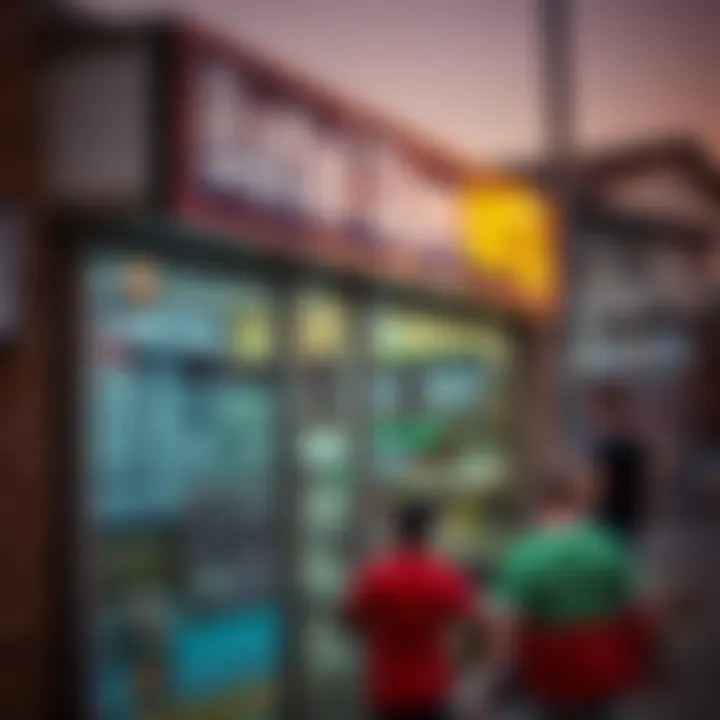 Bottle store facade displaying operating hours during lockdown