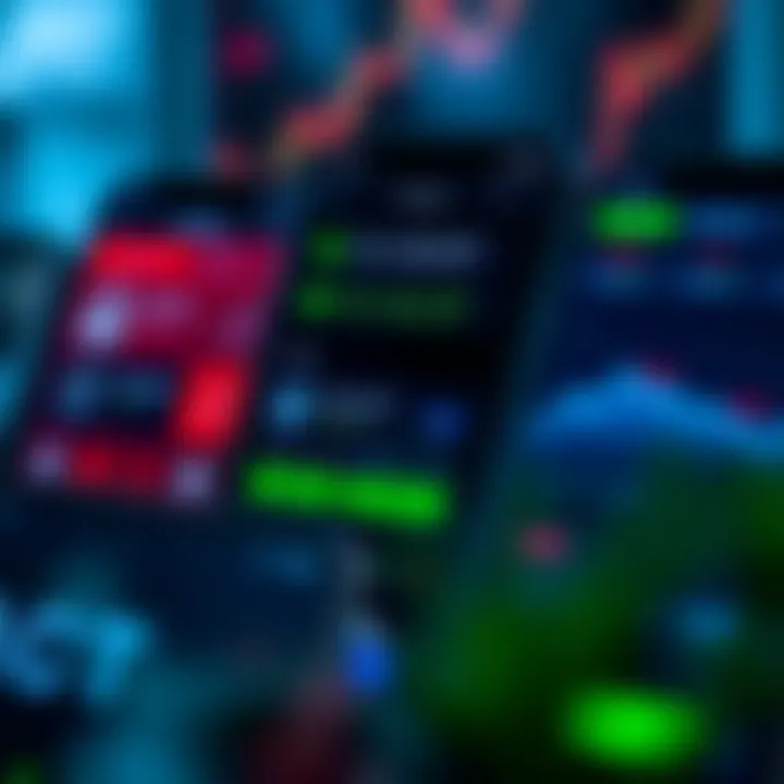 Comparison of different trading apps highlighting features like security icons and cost indicators