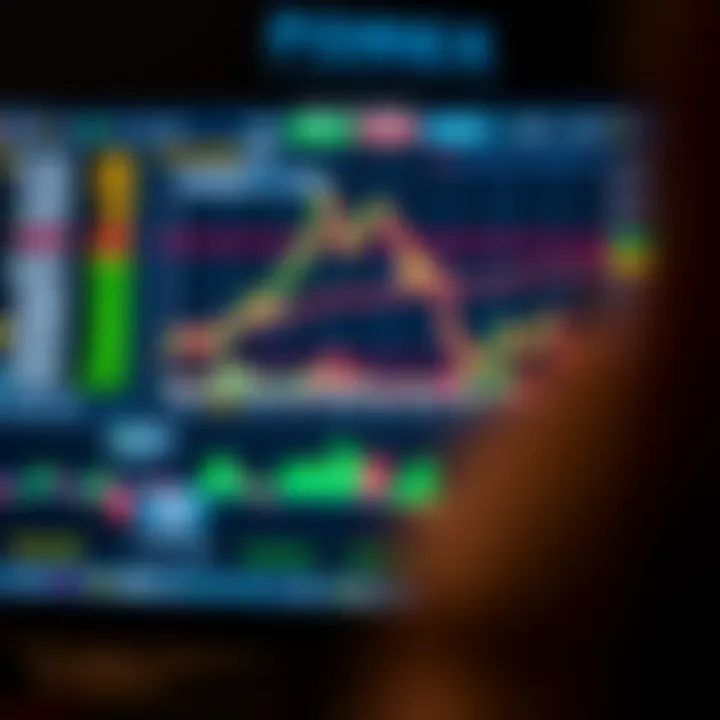 Dashboard showing forex trading platform interface with real-time charts and South African Rand currency pair