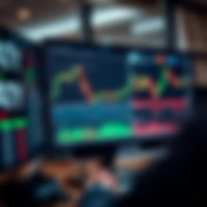 Dashboard of forex trading software displaying currency charts and market indicators