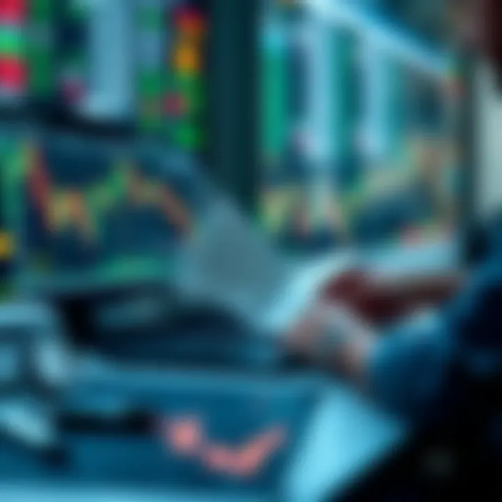 Conceptual graphic of risk management and strategy planning in forex trading