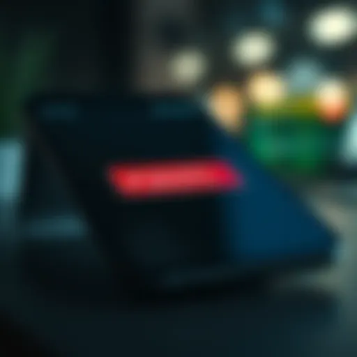 Custom Binary Blocked Error Notification on Android Device Android smartphone displaying a warning message about custom binary blocked error on the screen