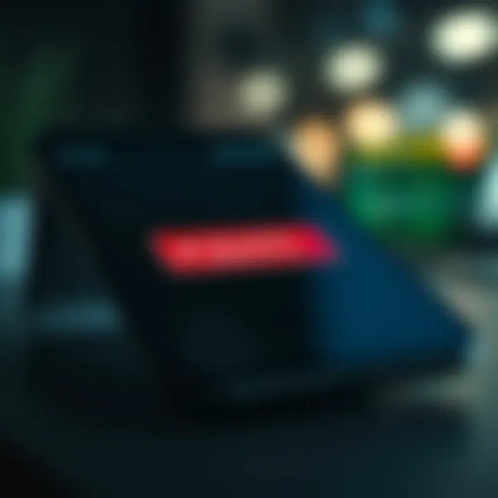Custom Binary Blocked Error Notification on Android Device Android smartphone displaying a warning message about custom binary blocked error on the screen