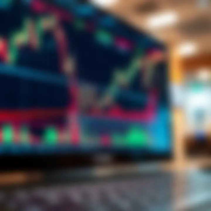 Chart displaying currency pair trends and technical indicators in forex trading