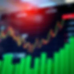 Illustration of Currency Exchange Rate Volatility Graph showing currency exchange rates fluctuating over time
