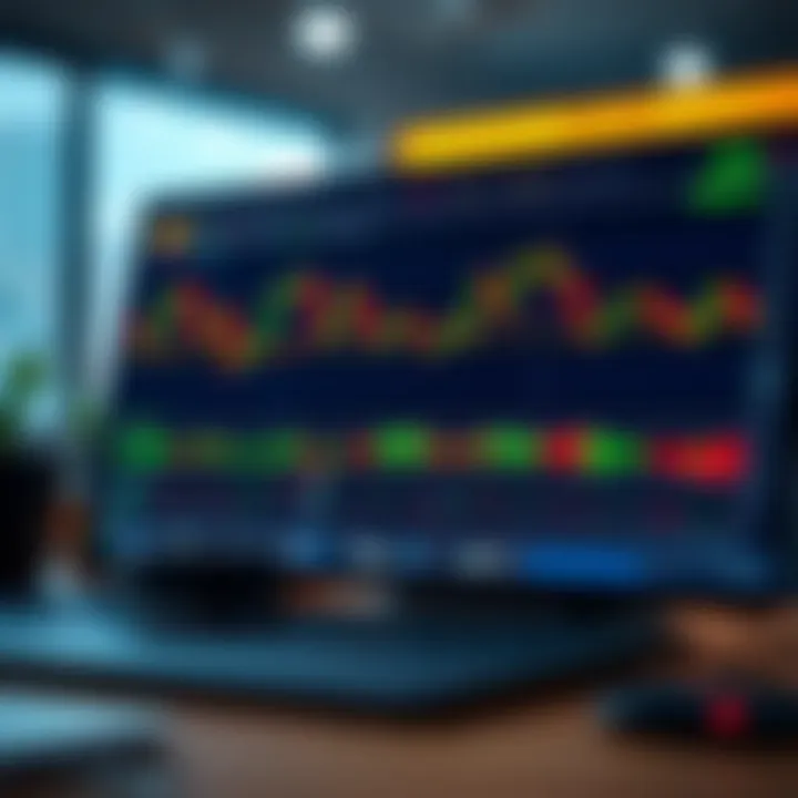 Advanced forex chart displaying candlestick patterns and technical indicators for market analysis