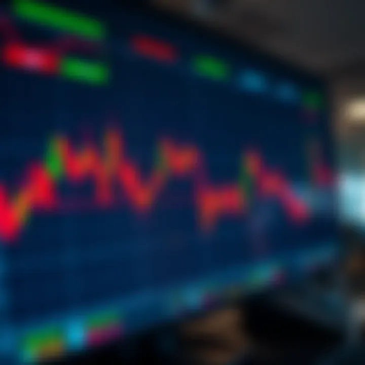 Currency Exchange Rate Movements on Trading Platform Graph showing currency exchange rates fluctuating over time on a trading platform