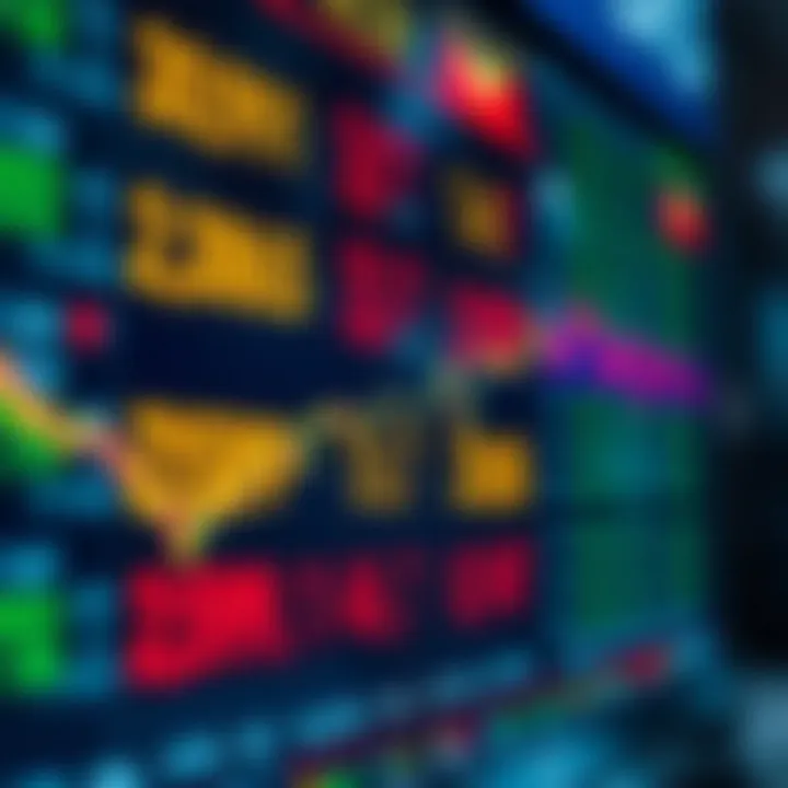 Visual Representation of Forex Market Rates and Trading Environment Currency exchange rates displayed on digital trading screens representing the forex market environment
