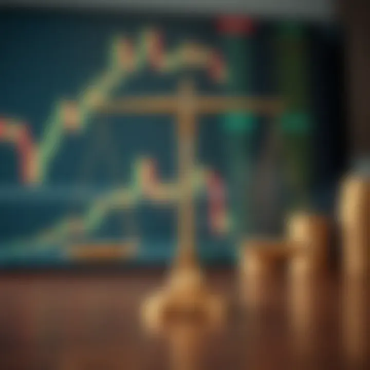 Effective Risk Management in Forex Trading Graphic showing a balanced scale representing risk management strategies in forex markets