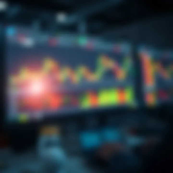 Overview of Forex Trading Platform and Market Tools Computer screen showing forex trading platform with market data and analysis tools