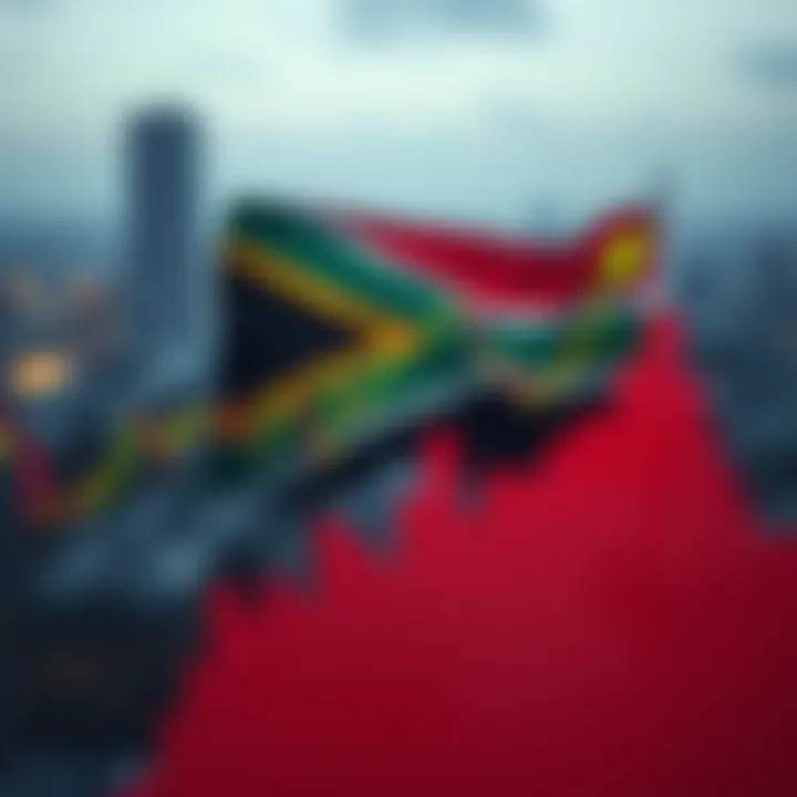 Forex Market Trends in South Africa Financial graph showing forex market trends with South African flag