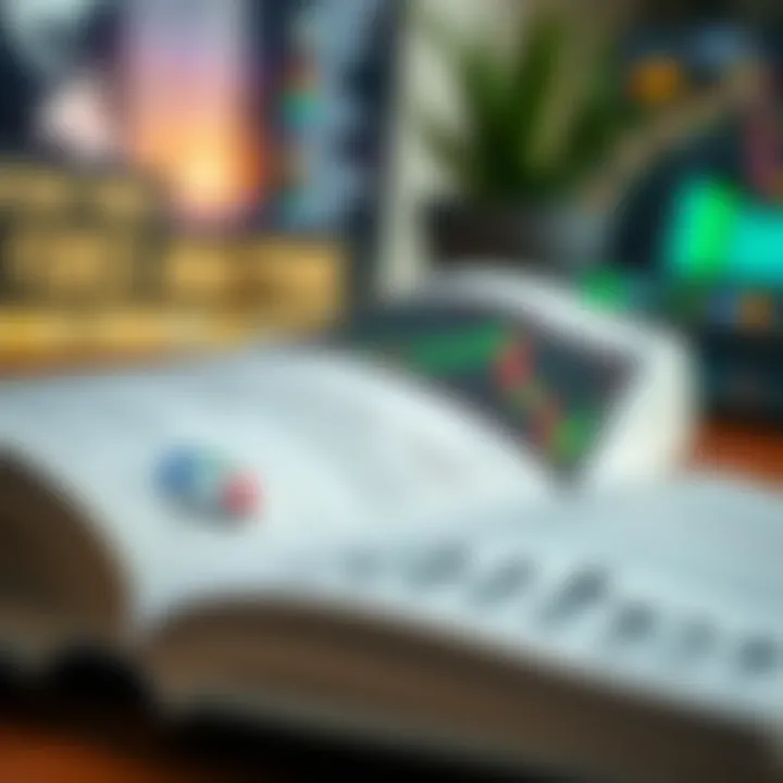Practical Forex Strategies and Market Insights Close-up of an open book displaying forex trading strategies and market analysis