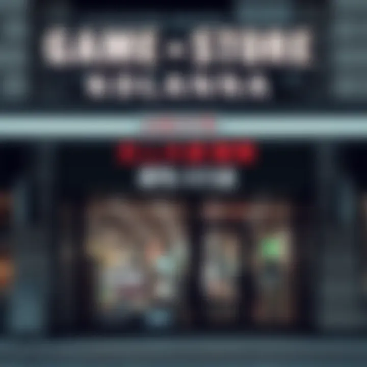 Front view of Game Store Kolonnade with clear signage showing store entrance