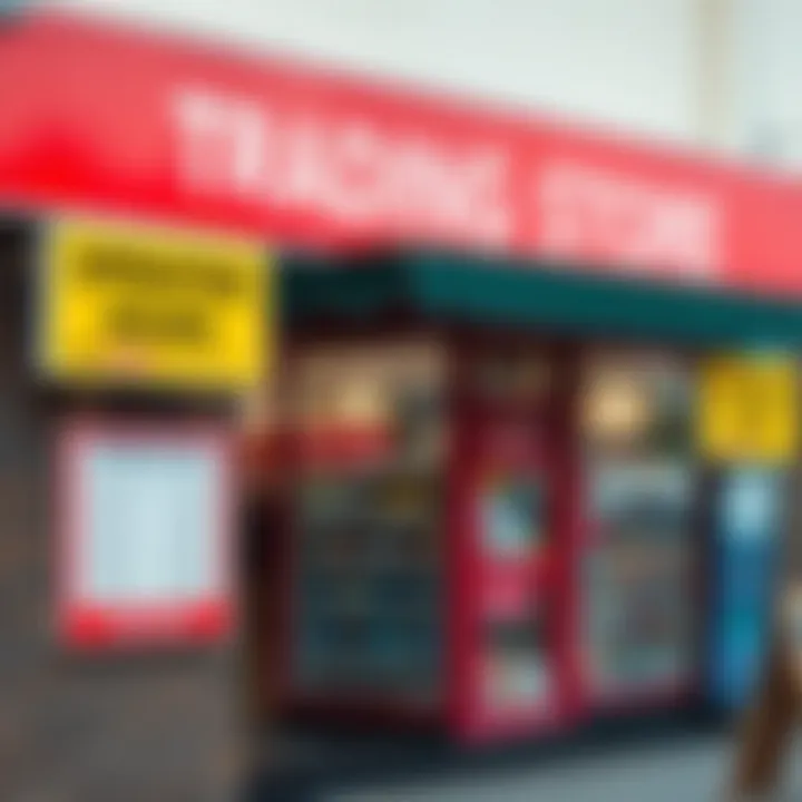 Operating Hours Displayed Outside a General Store in Port Elizabeth General store exterior with clear signage displaying operating hours in Port Elizabeth