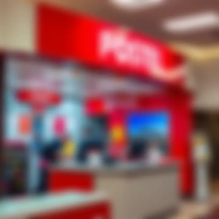 Customer service counter inside Hatfield Post Office showing postal services in progress