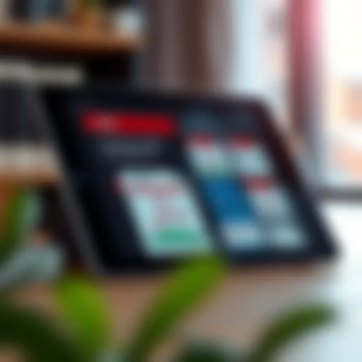 Digital PDF Resources for Enterprise Risk Management Digital tablet displaying a selection of PDF books on enterprise risk management