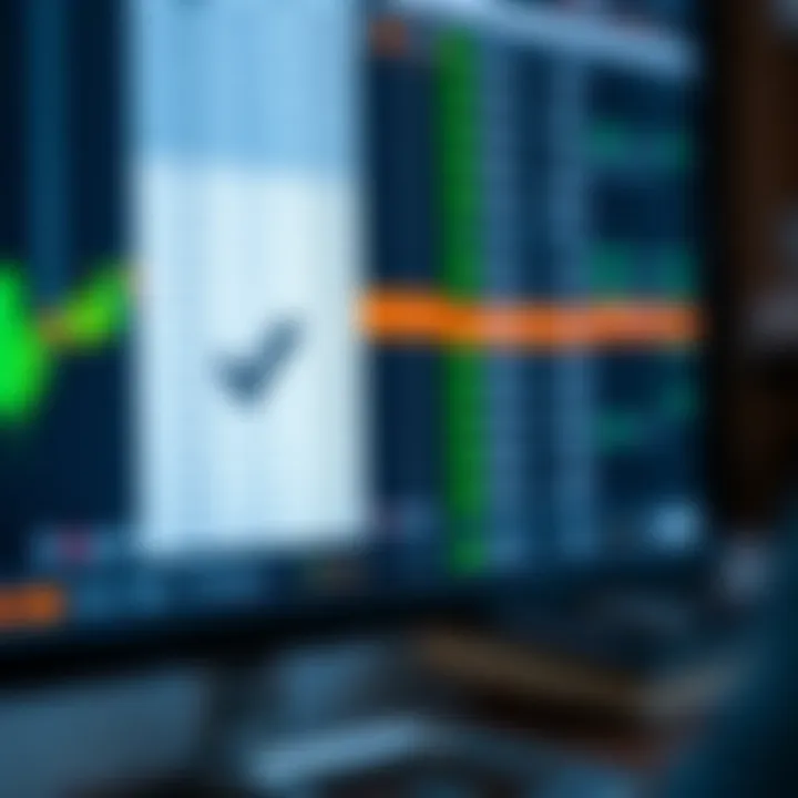 Illustration of a checkmark next to a verified broker list on a digital screen