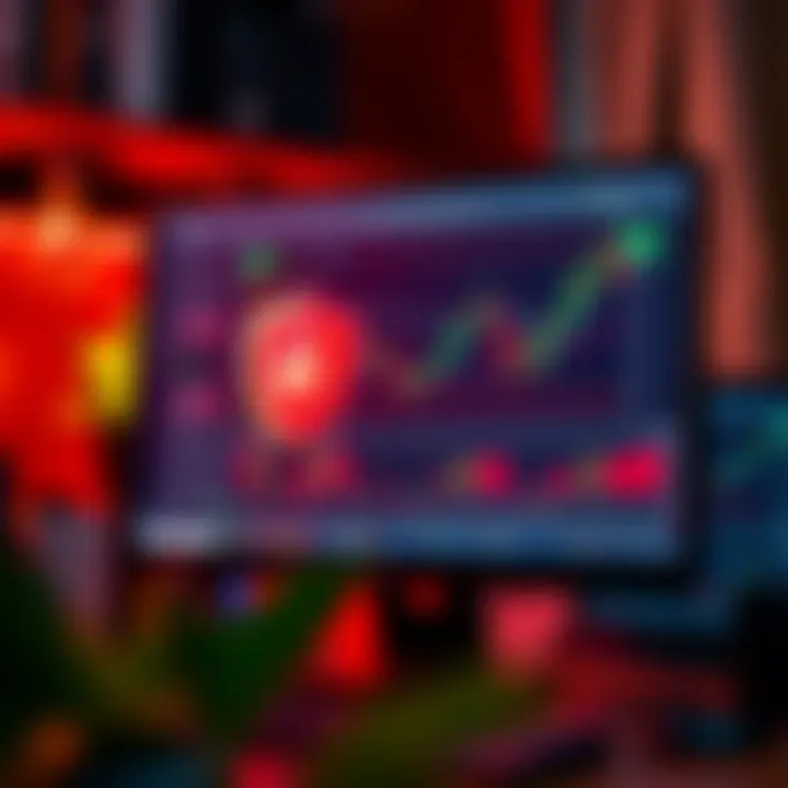 Illustration of a computer screen displaying forex trading software setup with security shield icon and strategic chart integration