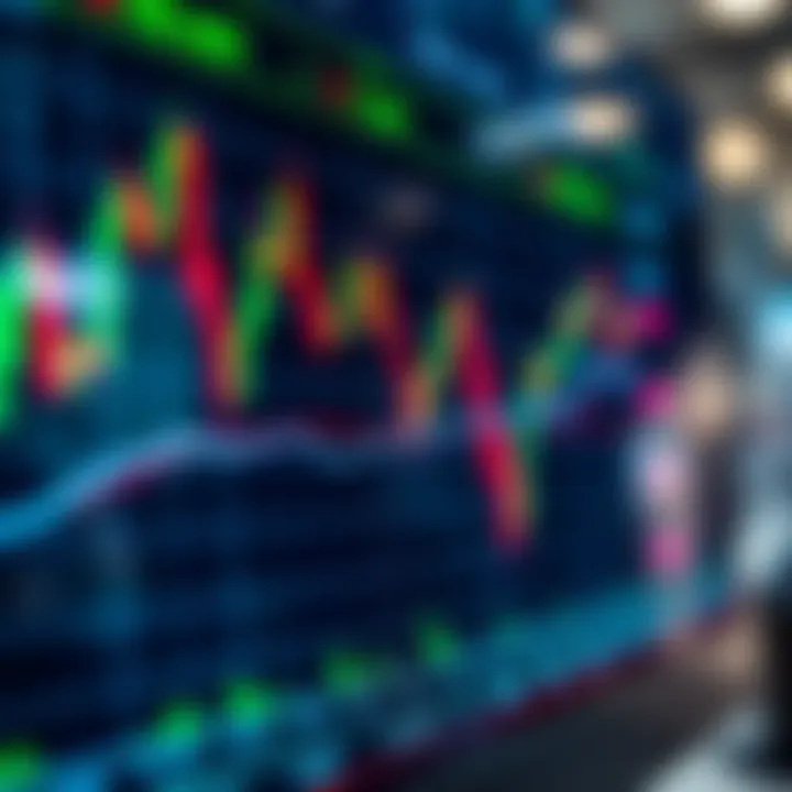 Illustration of a digital chart displaying forex currency pairs and real-time trading data