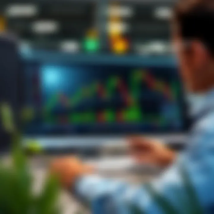 South African trader analyzing forex market trends on a computer screen