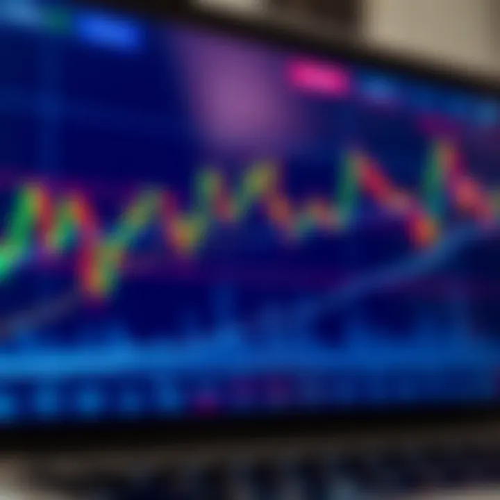 Forex trading chart displaying candlestick patterns and trendlines for technical analysis