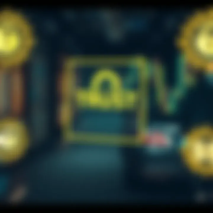 Conceptual graphic showing secure financial transactions and trust verification symbols related to selecting reliable binary options brokers