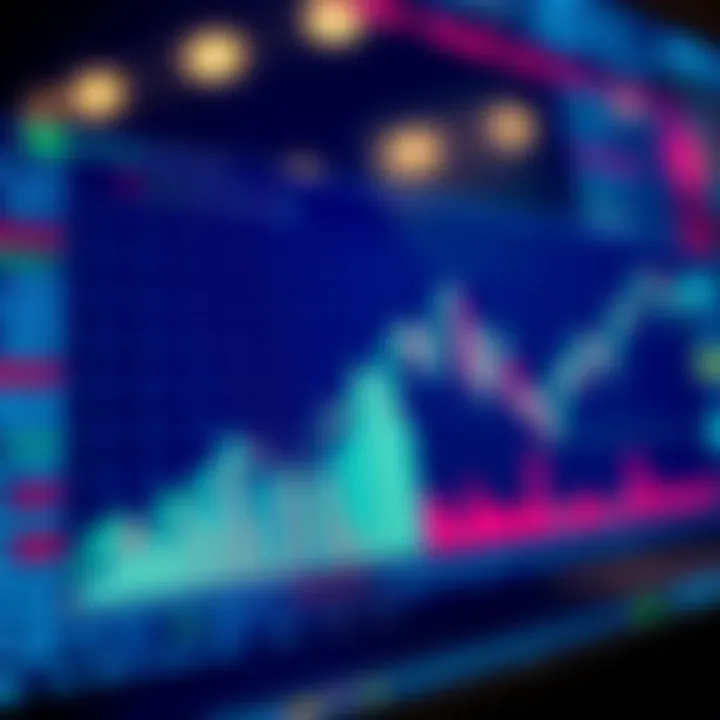 Diagram illustrating AI algorithm analyzing stock market data on digital interface