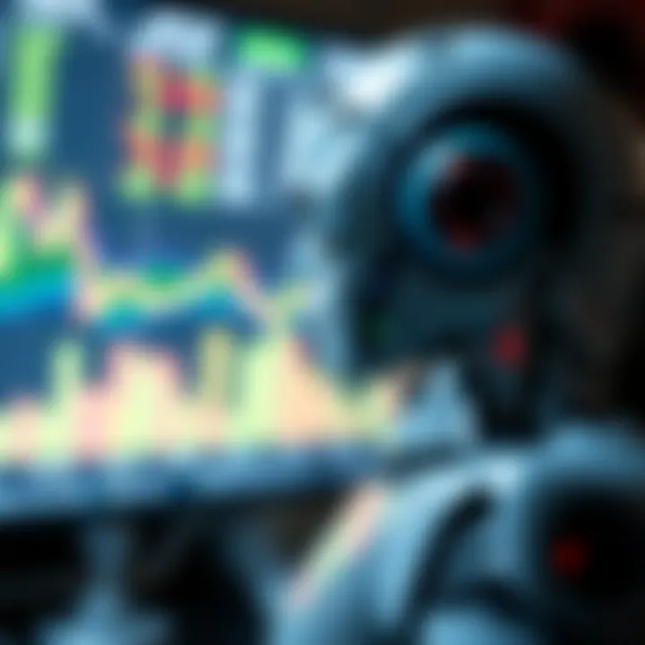 Graph illustrating automated forex trading robot analyzing currency market trends