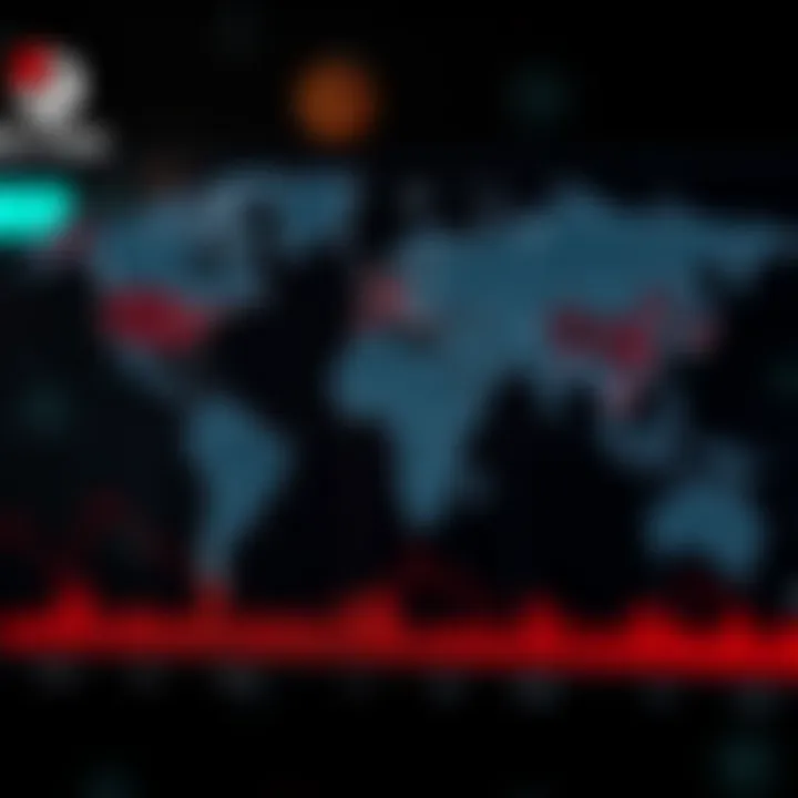 World map highlighting major global forex trading sessions with South African local time overlay