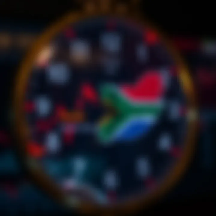 Clock showing South African local time with highlighted forex trading sessions and market volatility periods