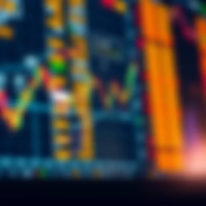 Illustration of interconnected forex trading indicators and charts representing system components