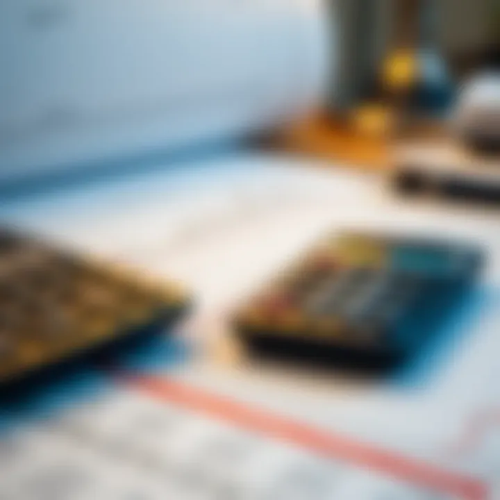 Tax Documentation and Reporting for Forex Traders in South Africa Close-up of South African tax documents and a calculator on a desk