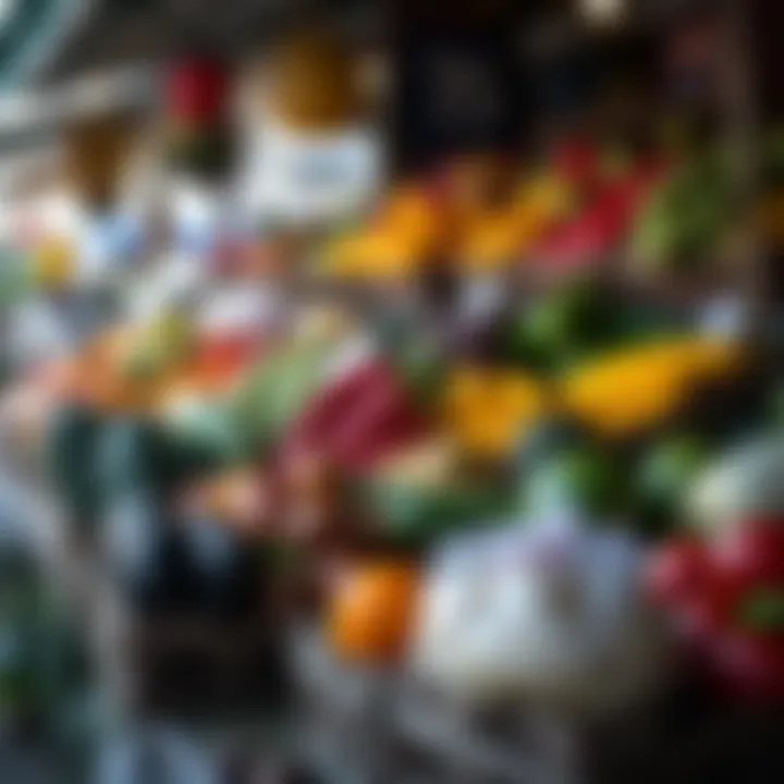 Fresh assortment of fruits and vegetables displayed at a local Knysna market stall