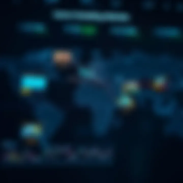 Global map highlighting major game trading markets across different regions