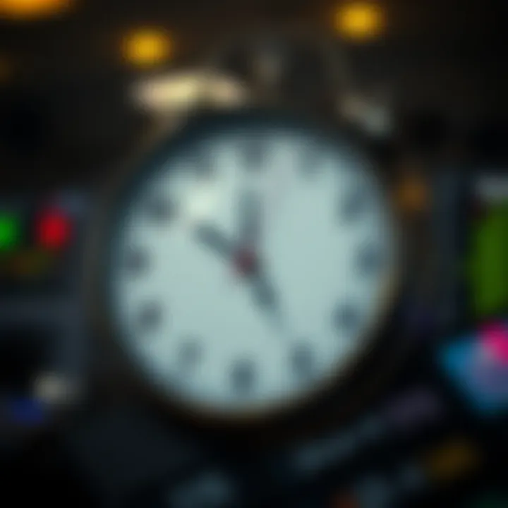 Clock showing trading hours for games at Kolonnade