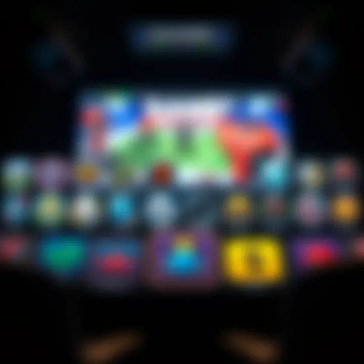 Various game icons representing different types of games available for trading at Kolonnade