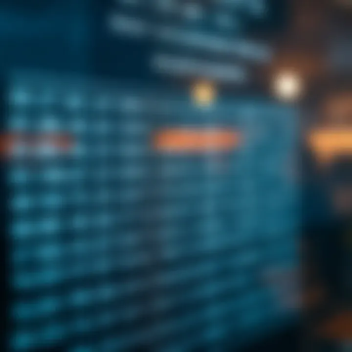 Diagram showing conversion chart from hexadecimal digits to binary blocks