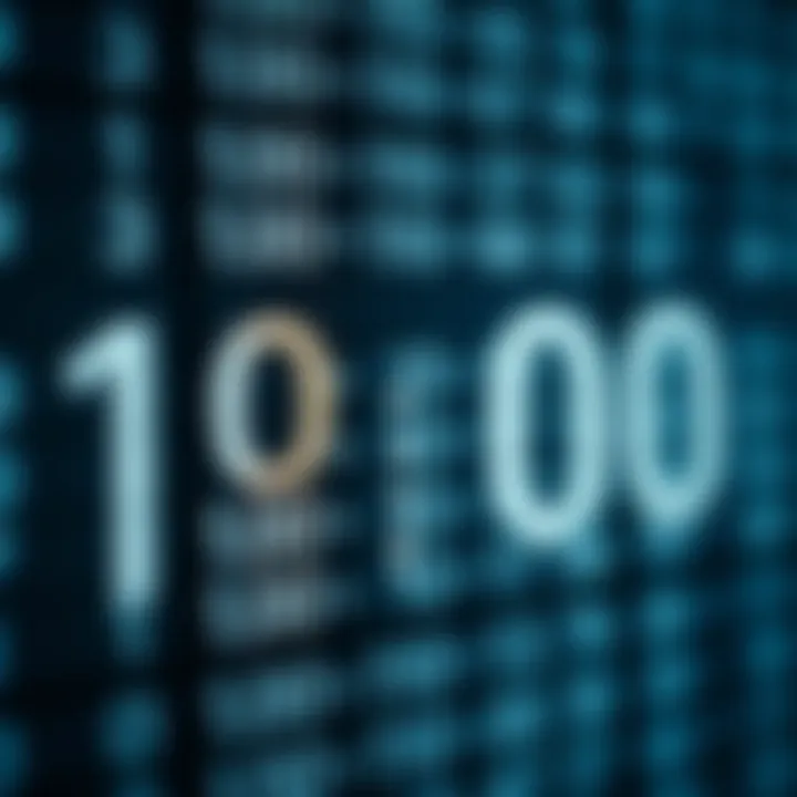 Illustration of binary and hexadecimal number systems with comparison of digit grouping