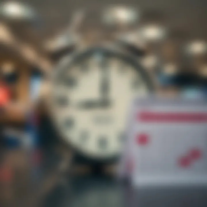 Clock and calendar symbolizing trading hours and holiday schedules of retail stores