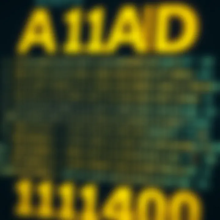 Diagram illustrating the conversion of letters into binary digits using ASCII encoding