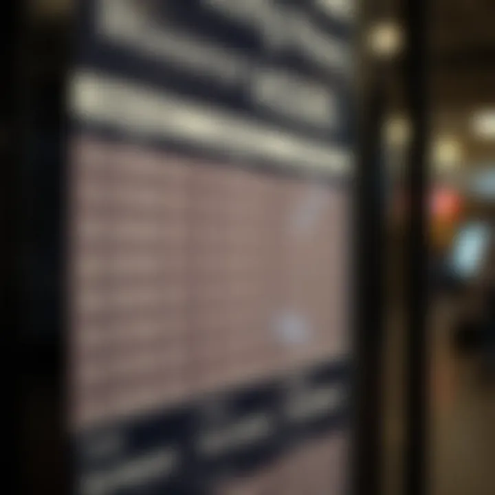 Close-up of a timetable board displaying the trading hours at Wynberg Home Affairs