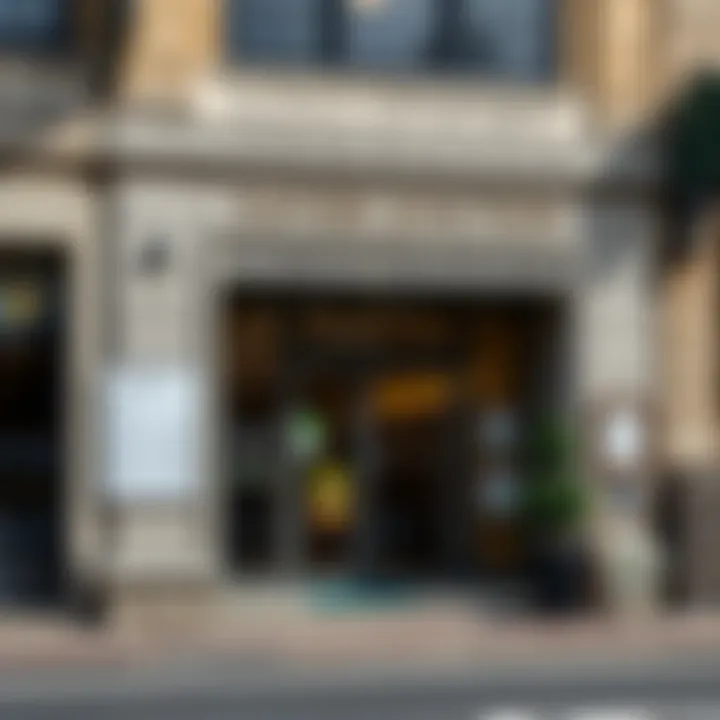 Front entrance of Xavier Junction Licence Department showing business hours sign