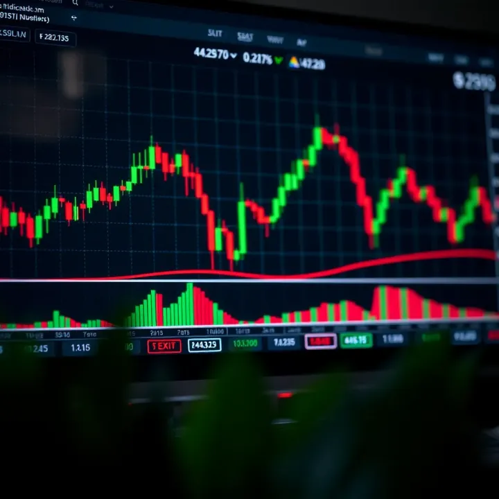 Swing Trading Chart with Key Indicators for Entry and Exit Chart displaying various swing trading indicators highlighting entry and exit points