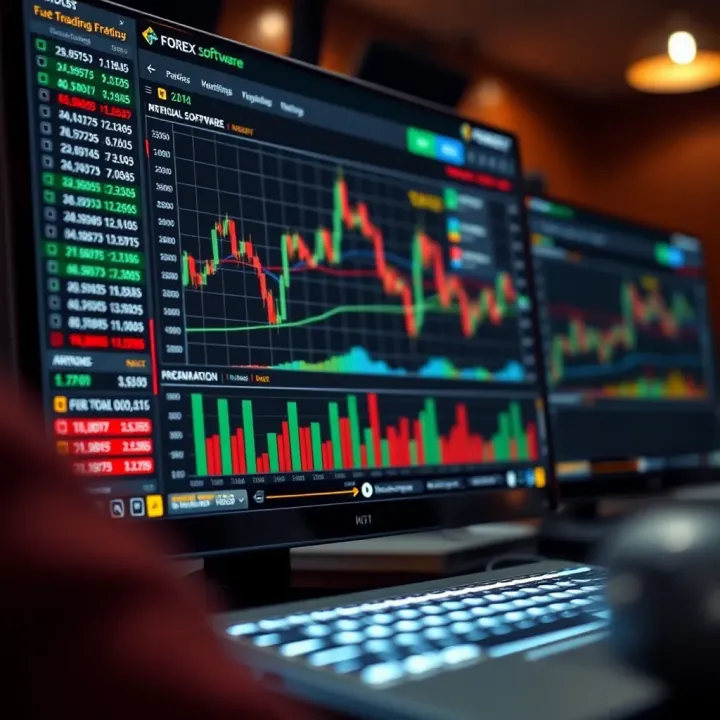 Popular Forex Trading Software Interface for South African Market User interface of popular forex trading software displaying charts and trading options