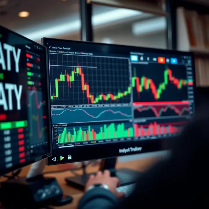 Dashboard of forex trading software displaying currency charts and market indicators