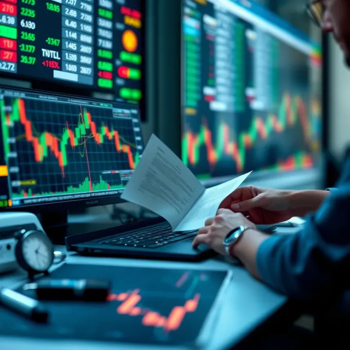 Forex Trading Risk Management and Strategic Planning Conceptual graphic of risk management and strategy planning in forex trading
